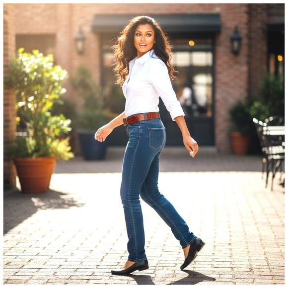 Jennifer Graham Western-Style Brown Leather Belt with Silver Buckle. 31” - Picture 6 of 9